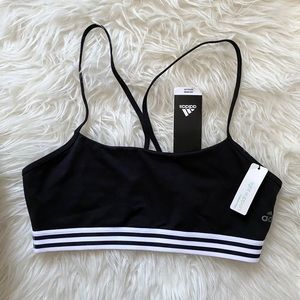 NEW Adidas Crossback Bra, Black/White Size Medium